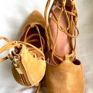 Lein Do, Suede Spaghetti Strap, Sexy Lace-up heels.